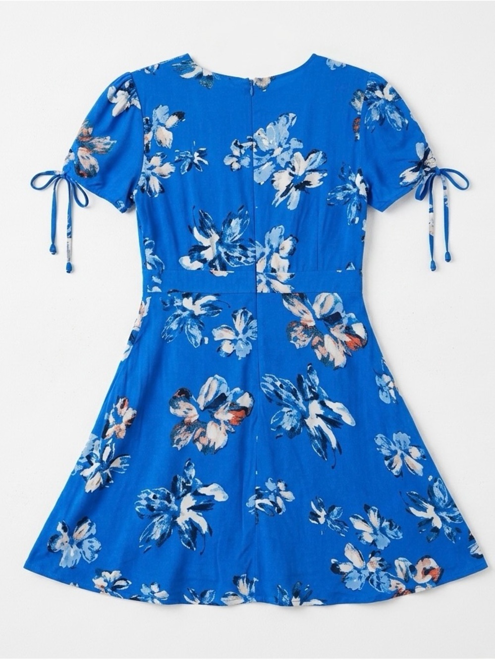 Lulus Women’s Bloomin' Love Blue Floral Pattern Skater Dress Size M - Picture 12 of 12
